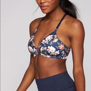 Athleta Inhale Navy Sports Bra